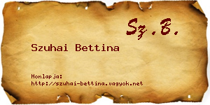 Szuhai Bettina névjegykártya
