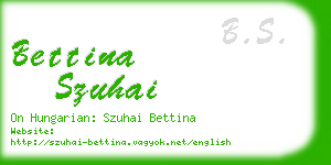 bettina szuhai business card